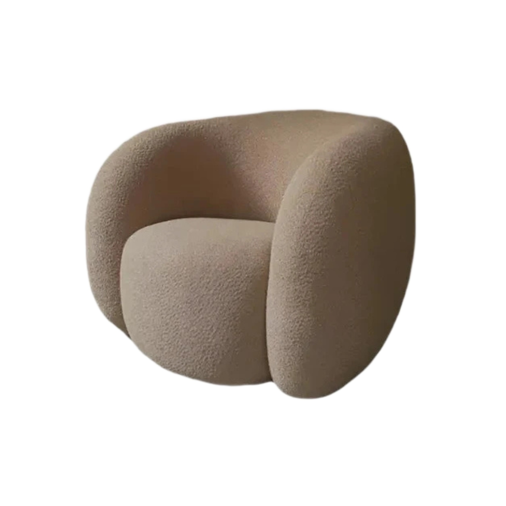 Mimimalist Design, Fiberglass Frame and Fabric Circular Lounge Chair by kar 1