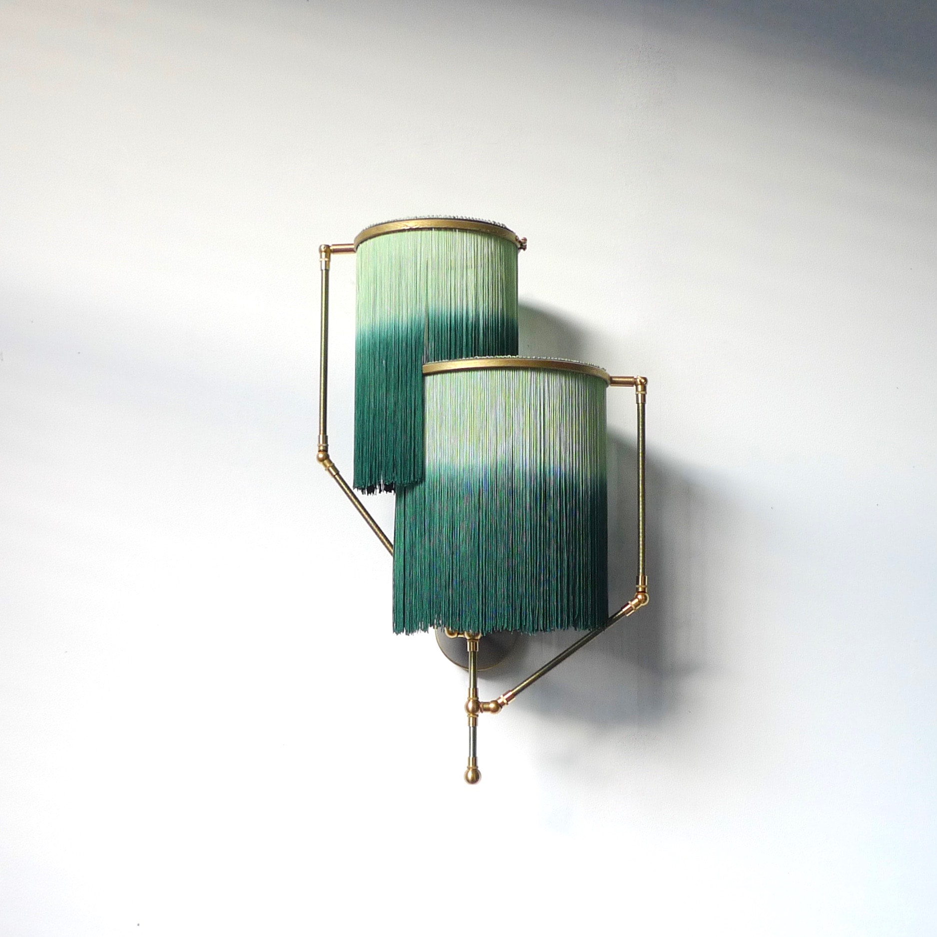 No. 23 B Green Charme Fringes Contemporary Art Sconce Lamp by Sander Bottinga 3