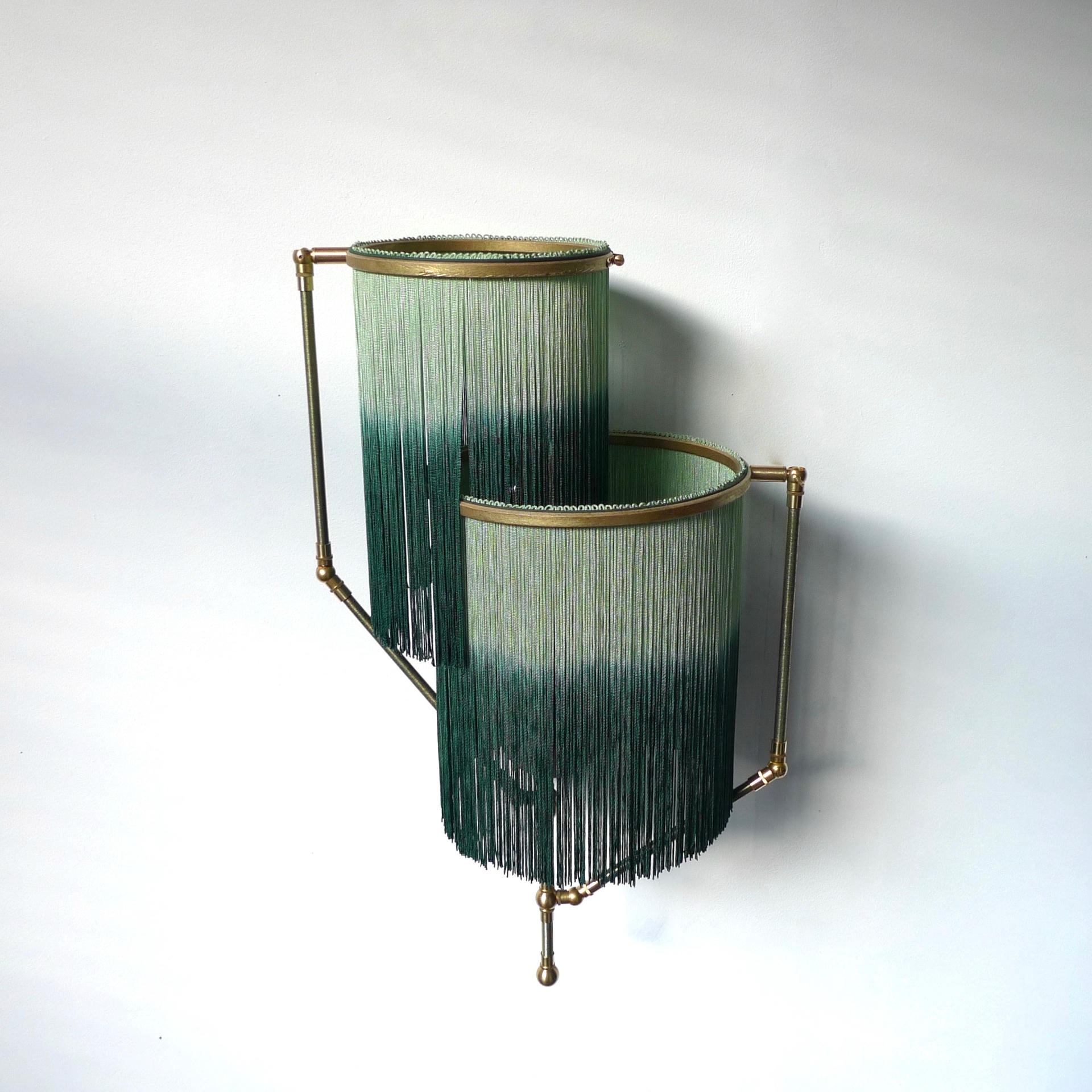 No. 23 B Green Charme Fringes Contemporary Art Sconce Lamp by Sander Bottinga 4