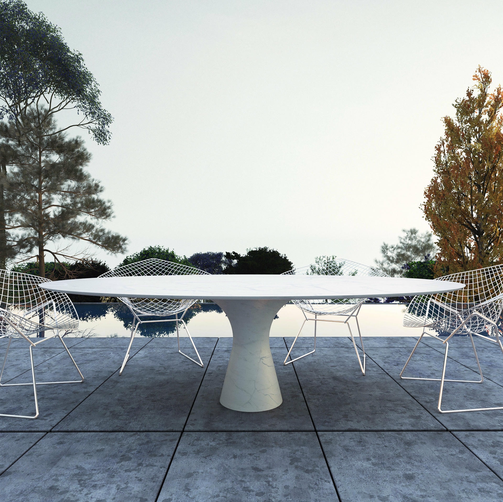 Picasso Green Refined Contemporary Marble Dining Table 18075 9