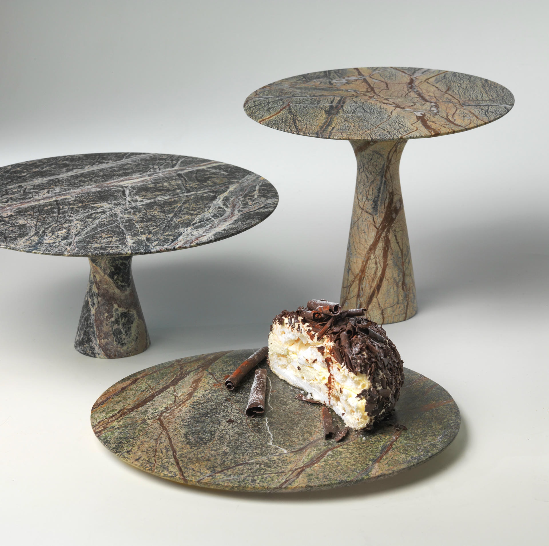 Refined Contemporary Marble 03 Picasso Green Marble Cake Stand 4