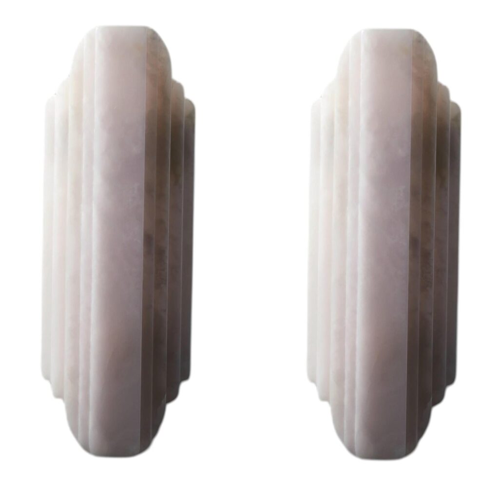 Set of 2 Walljewel White Onyx by Lisette Rützou 1