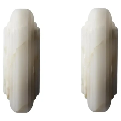 Set of 2 Walljewel White Onyx by Lisette Rützou