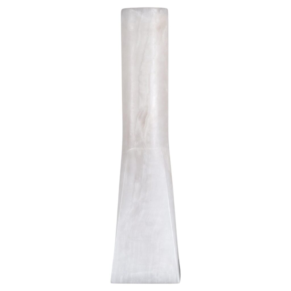 Sleek Modern, Natural White Onyx Contemporary Vase by Lucas Tyra Morten 1