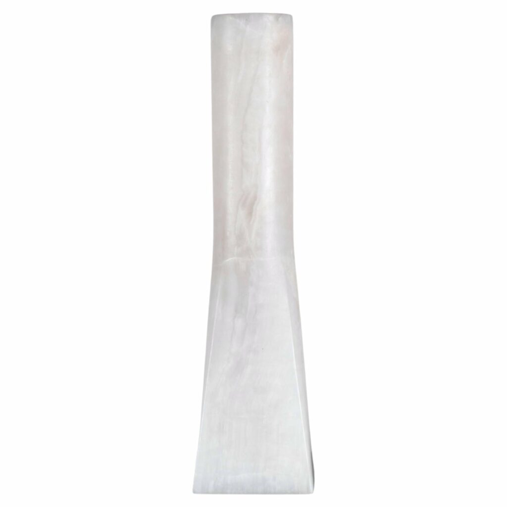 Sleek Modern, Natural White Onyx Contemporary Vase by Lucas Tyra Morten 1