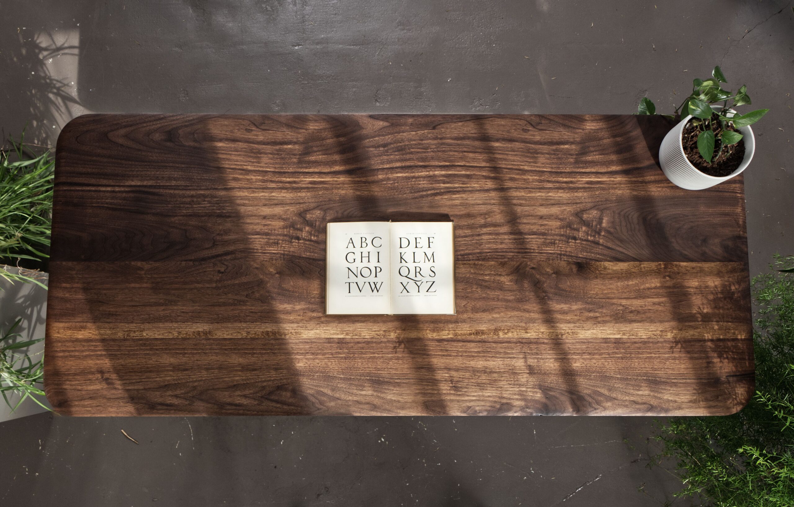 Solid Walnut Work Desk by Attune Design 4