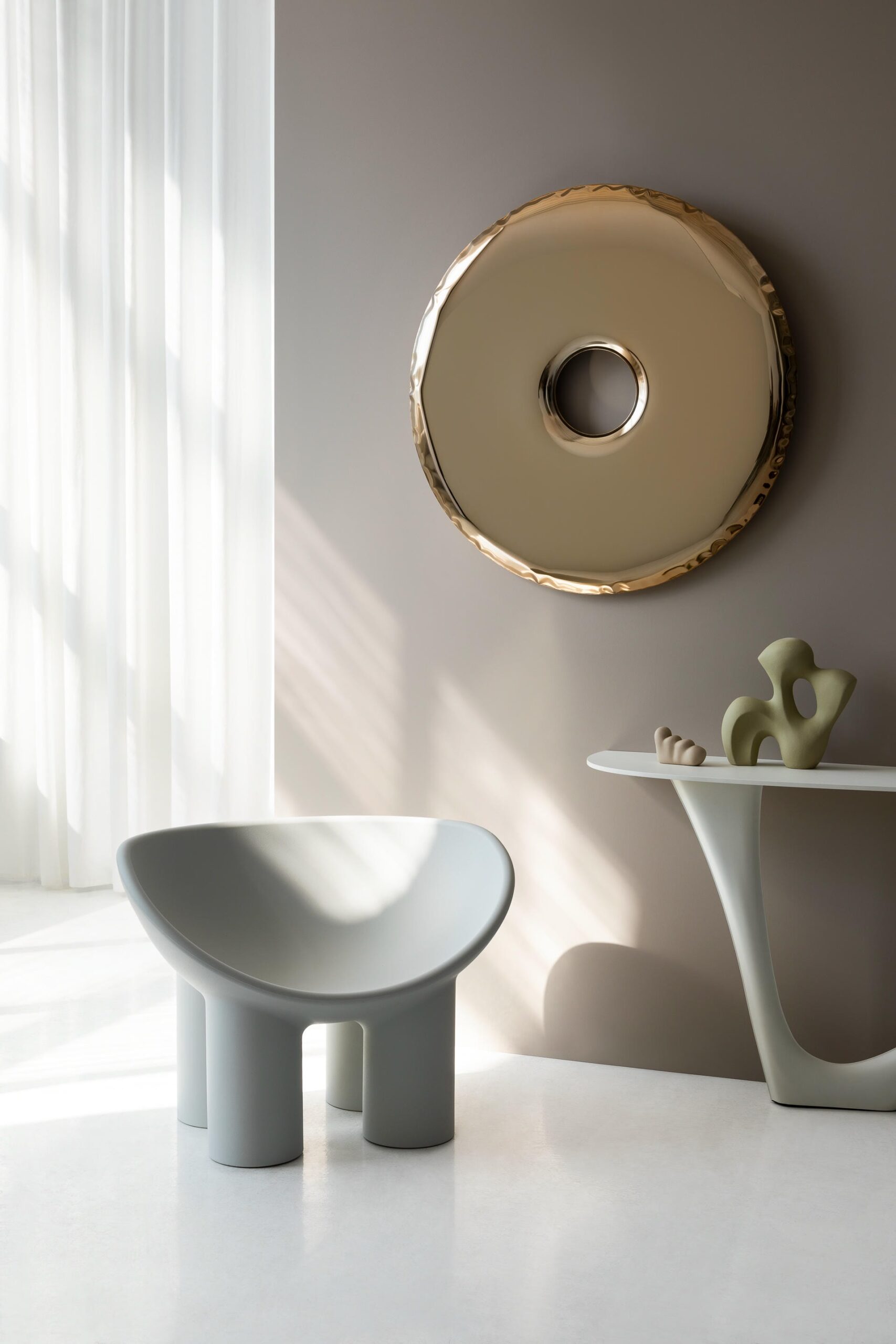 Stainless Steel Rondo 75 Wall Mirror by Zieta 6