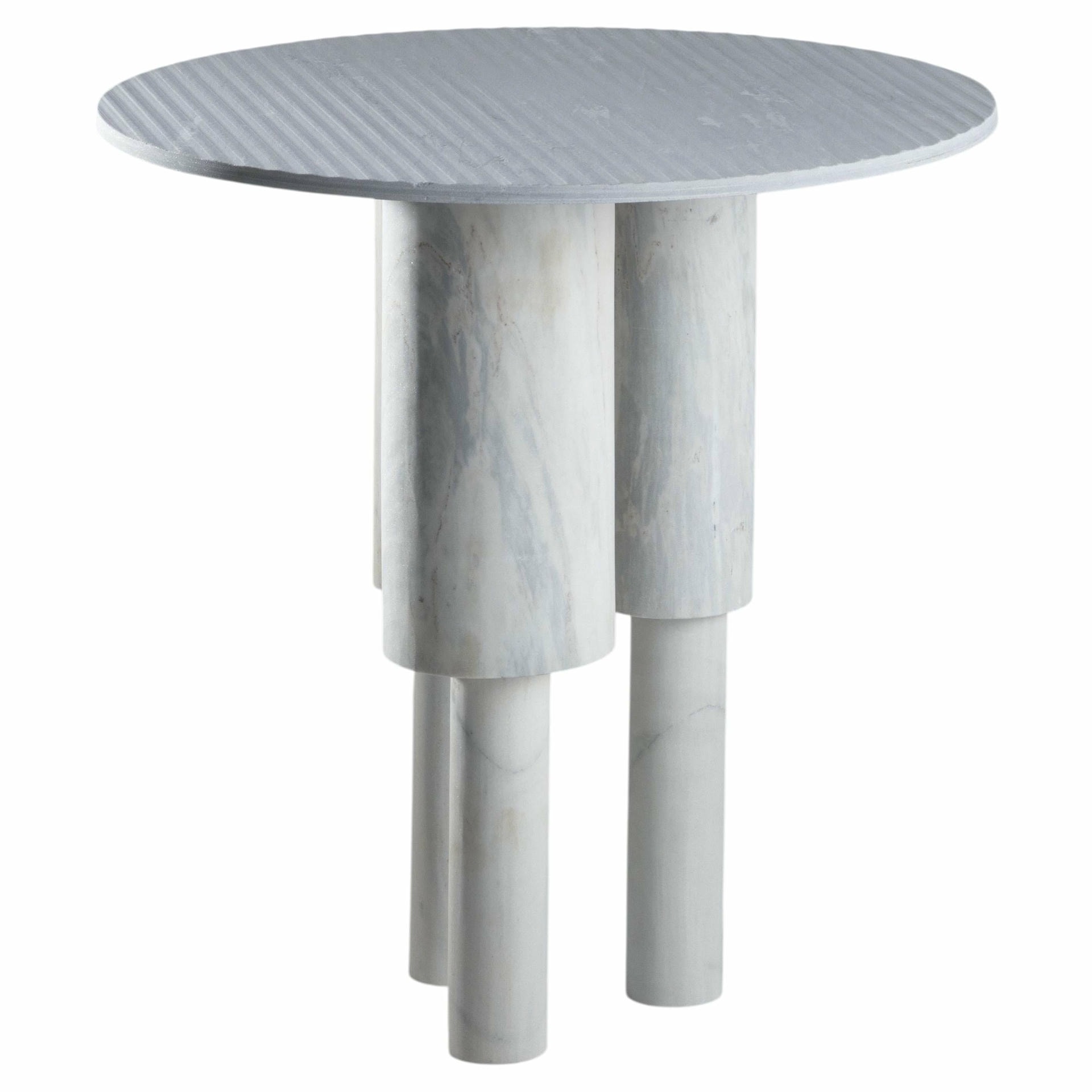 Tall Game of Stone Side Table, Blue by Josefina Munoz 1