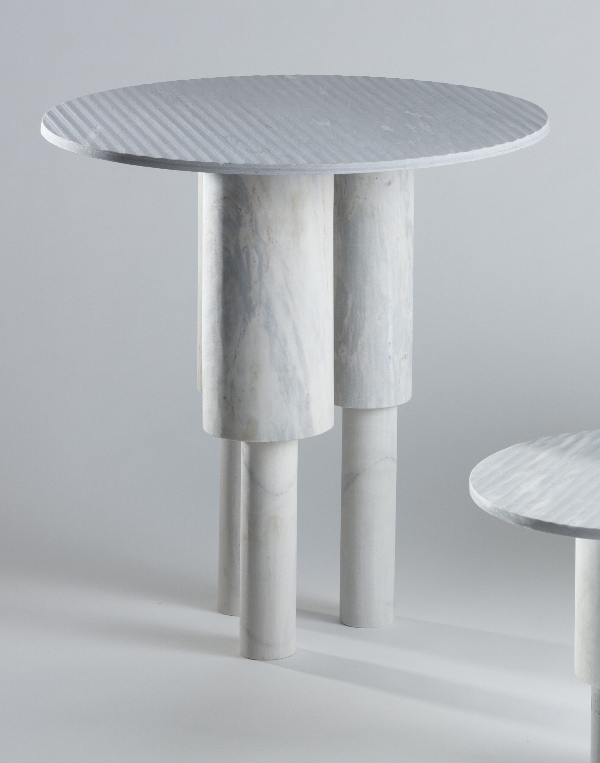 Tall Game of Stone Side Table, Blue by Josefina Munoz 2