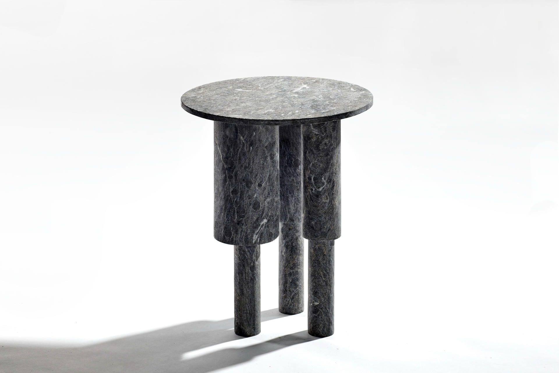 Tall Game of Stone Side Table, Blue by Josefina Munoz 5