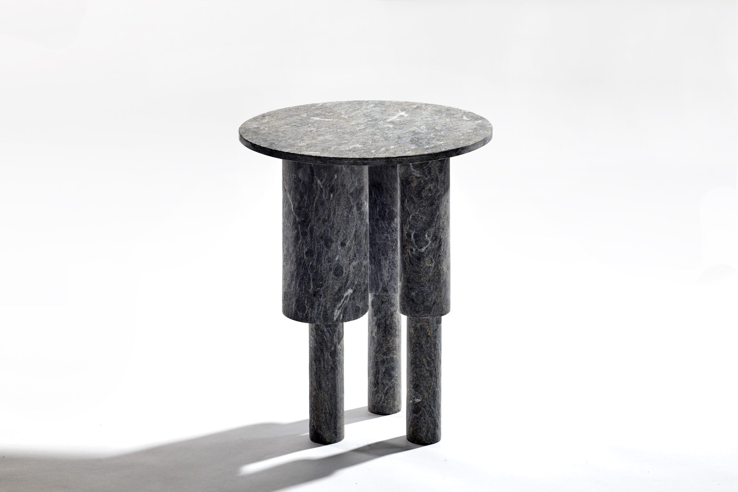 Tall Game of Stone Side Table, Blue by Josefina Munoz 5