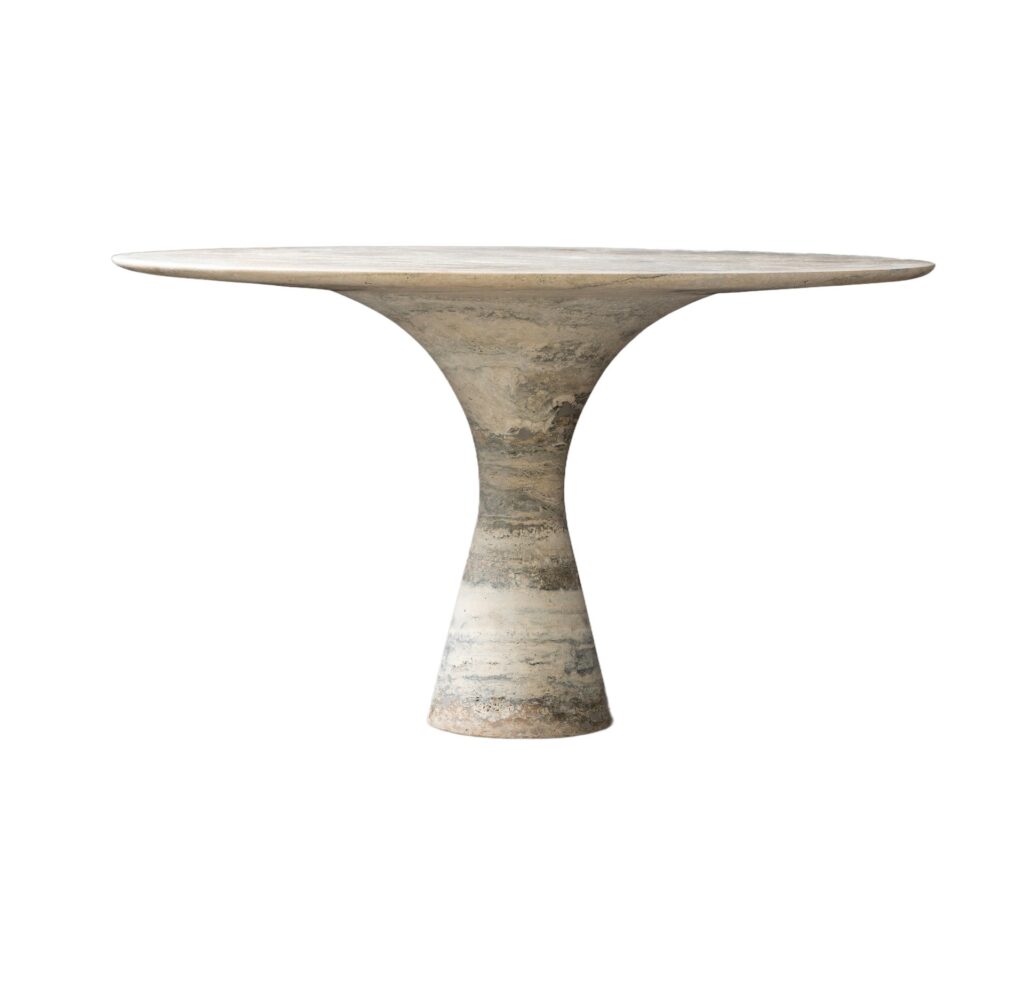 Travertino Silver Refined Contemporary Marble Dining Table 180 75 1
