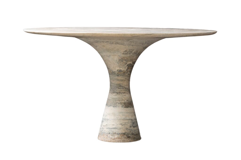 Travertino Silver Refined Contemporary Marble Dining Table 180 75 1