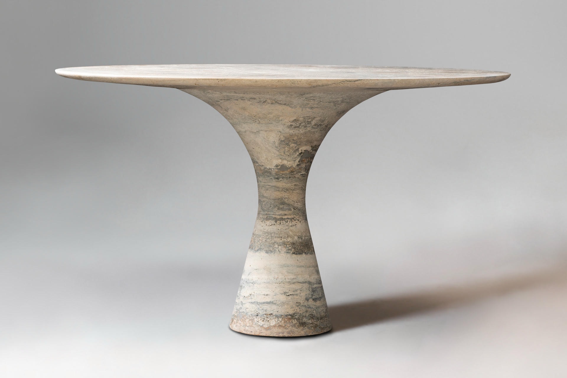 Travertino Silver Refined Contemporary Marble Dining Table 180 75 2
