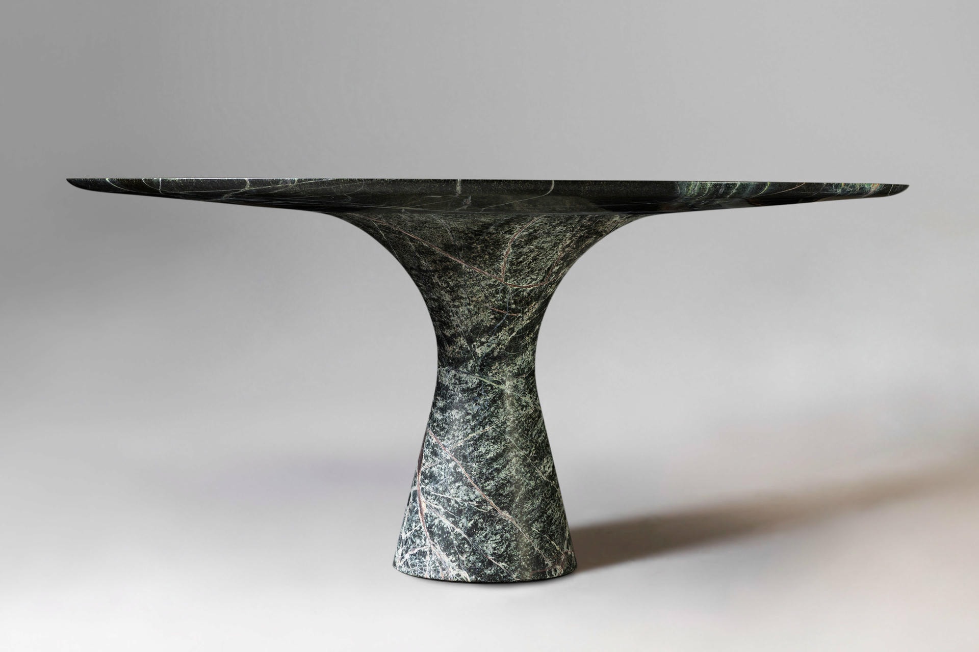 Travertino Silver Refined Contemporary Marble Dining Table 18075 4