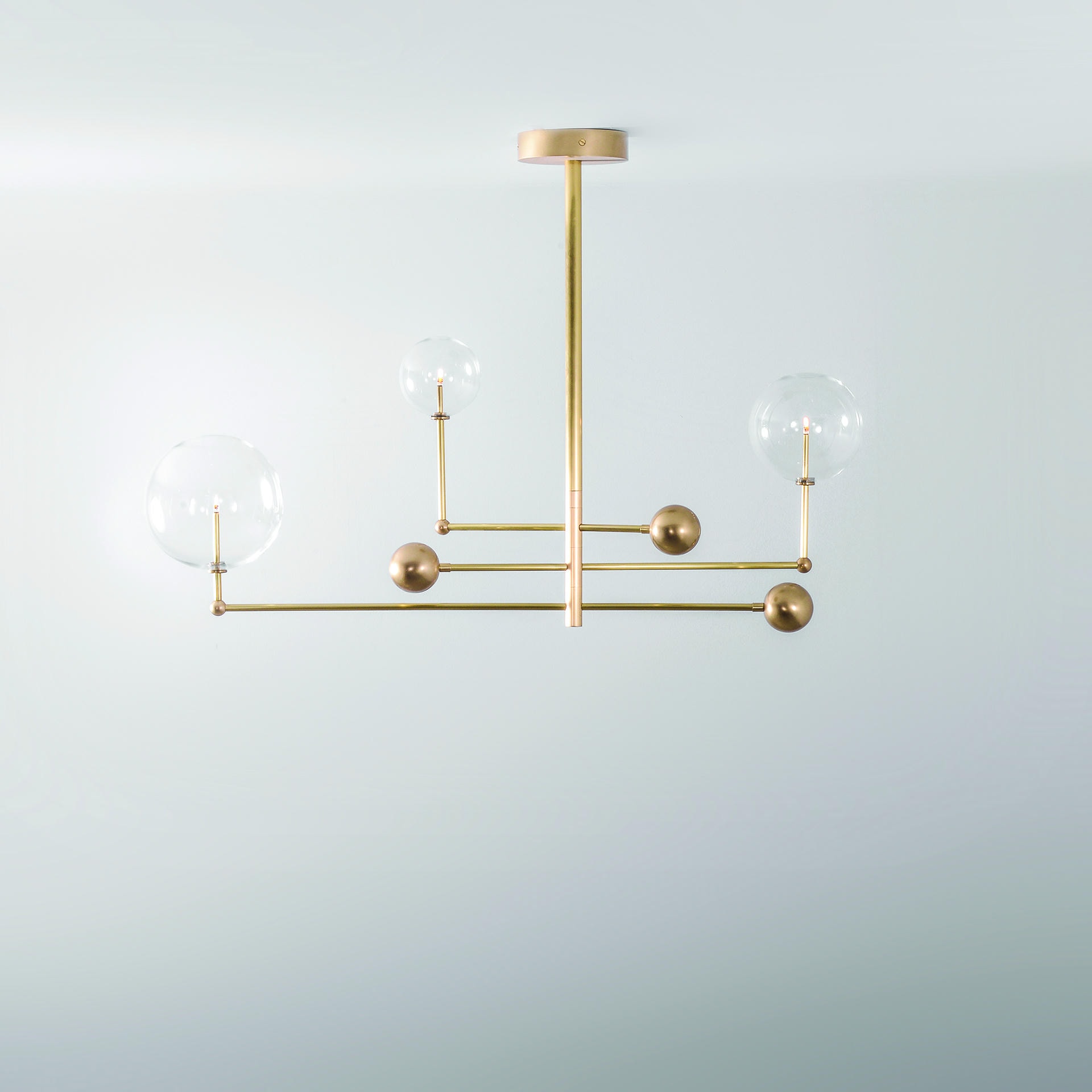 Universe Brass Chandelier by Schwung 2