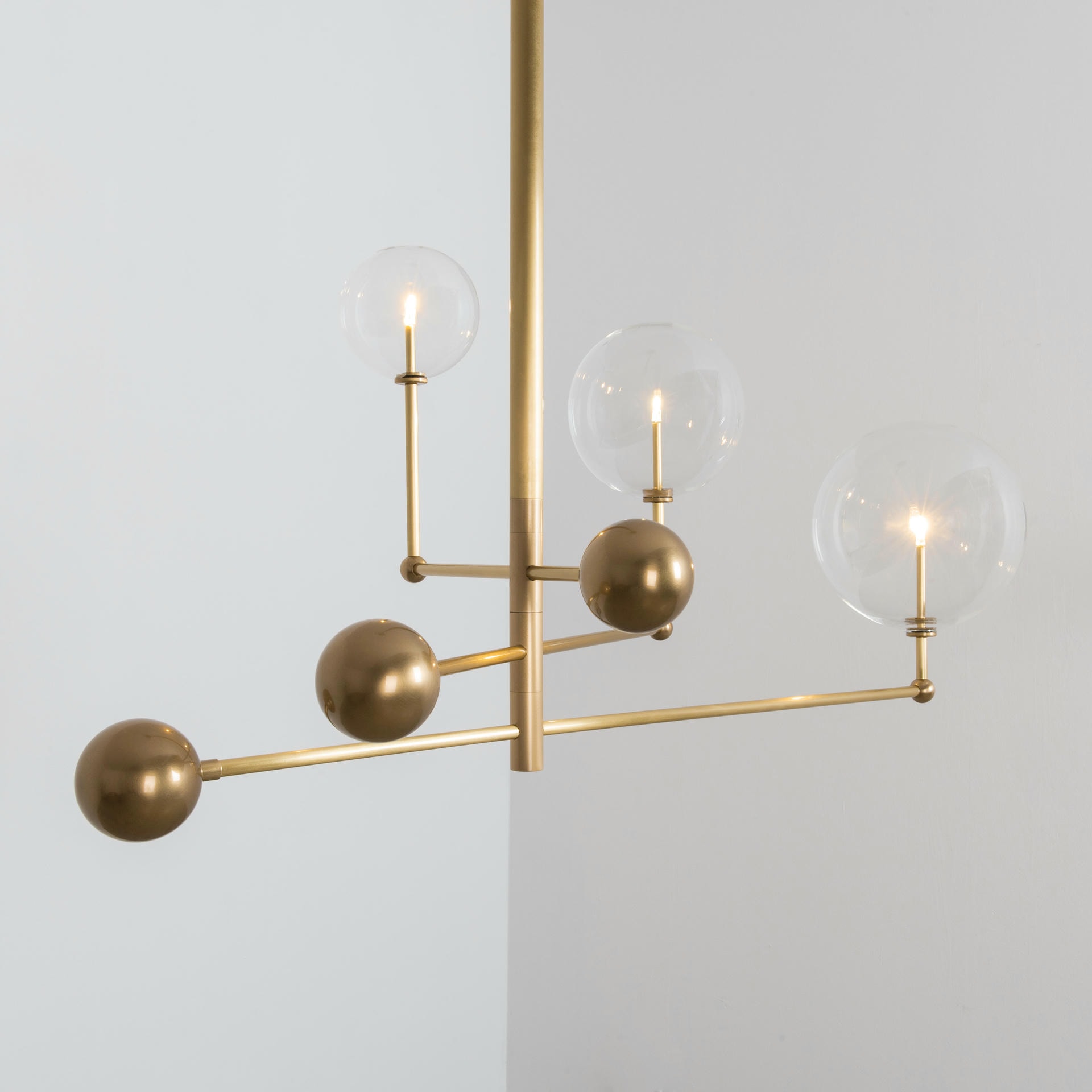 Universe Brass Chandelier by Schwung 6