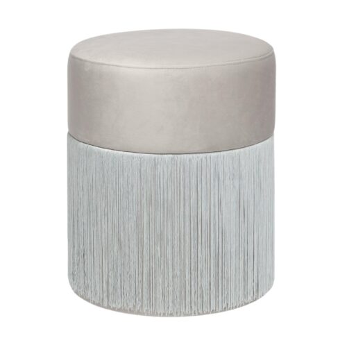 Pouf Pill S Contemporary Sculptural Pouf with Velvet and Fringes by Houtique 1