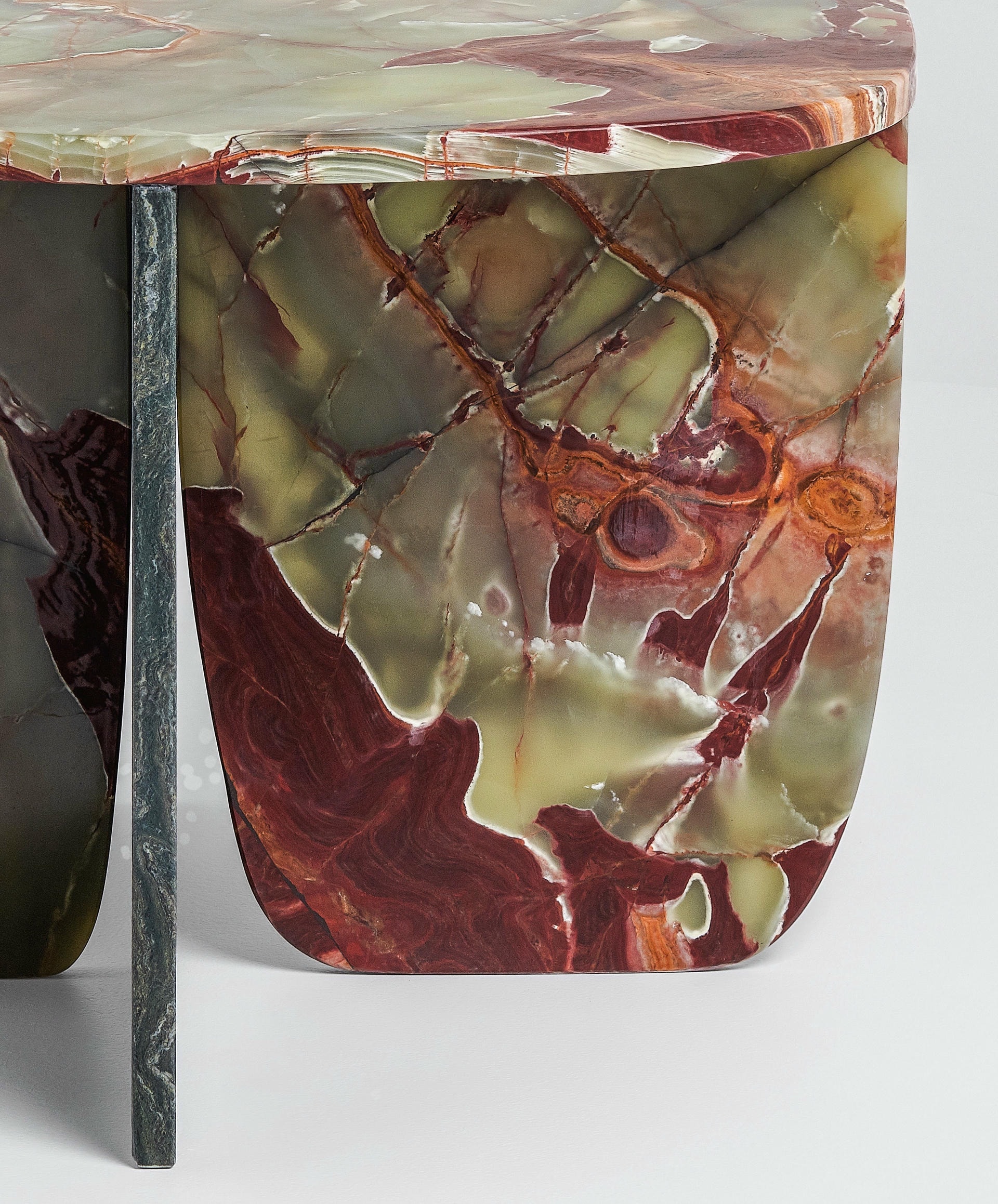 Red Green Onyx Coffee Table by OS and OOS 5