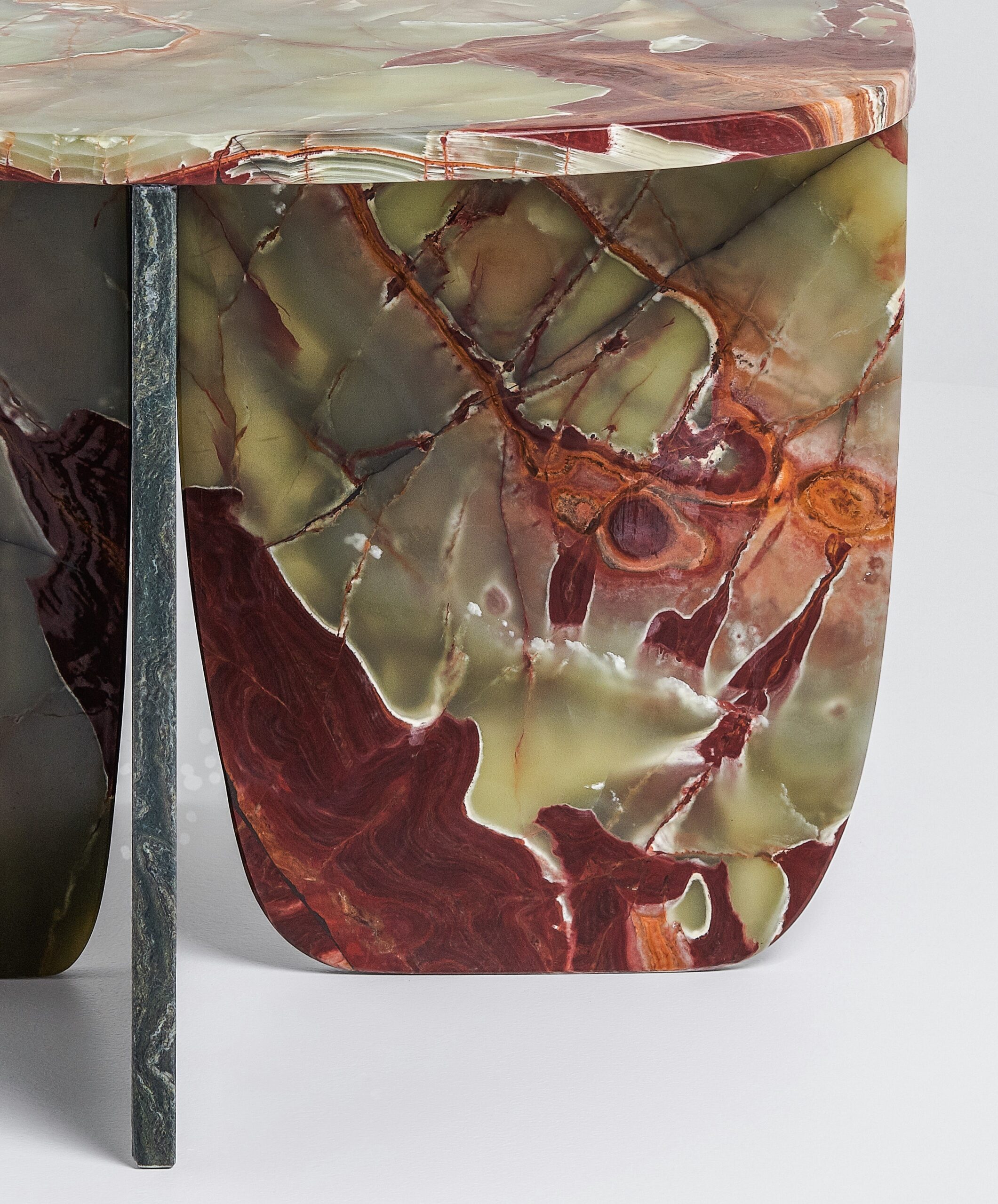 Red Green Onyx Coffee Table by OS and OOS 5