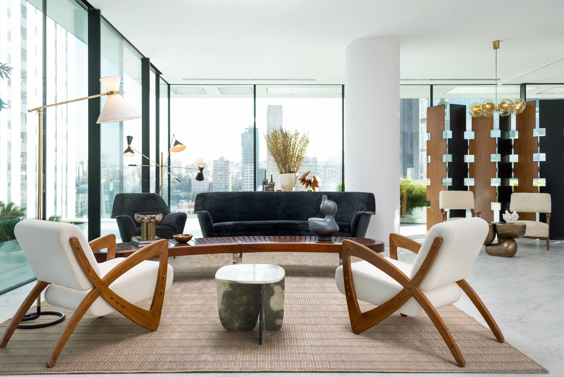Red Green Onyx Coffee Table by OS and OOS 6
