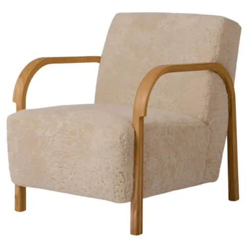 Sheepskin ARCH Lounge Chair by Mazo Design 1