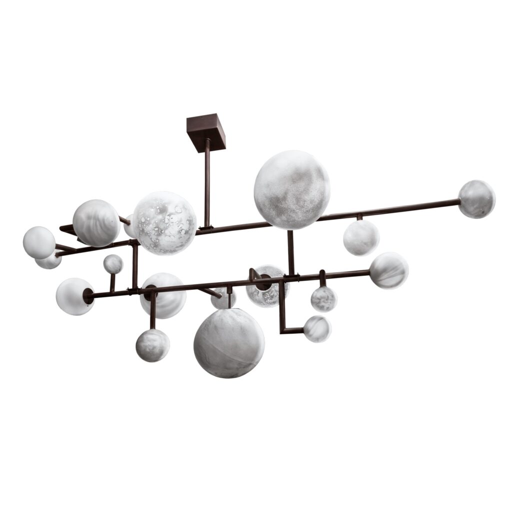 Balanced Planets Chandelier by Ludovic Clément d'armont 1