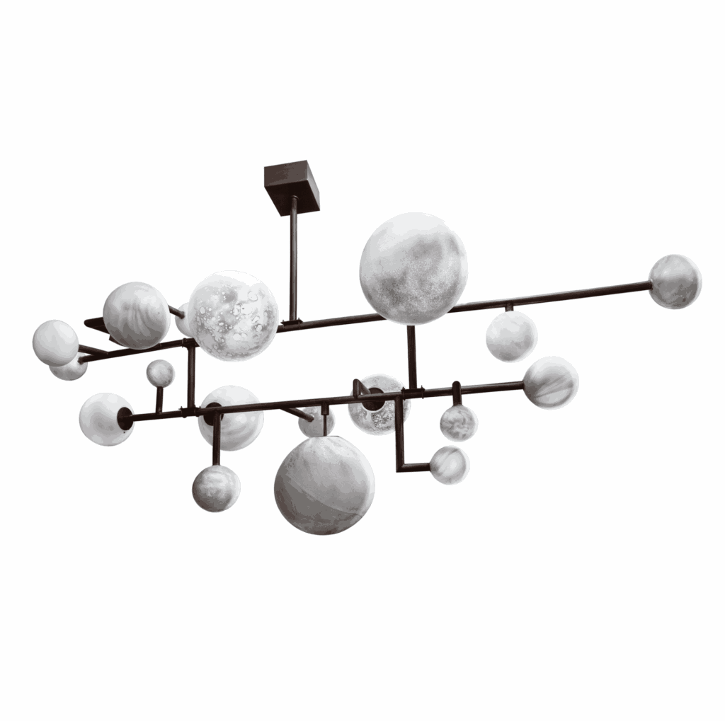 Balanced Planets Chandelier by Ludovic Clément d'armont 1