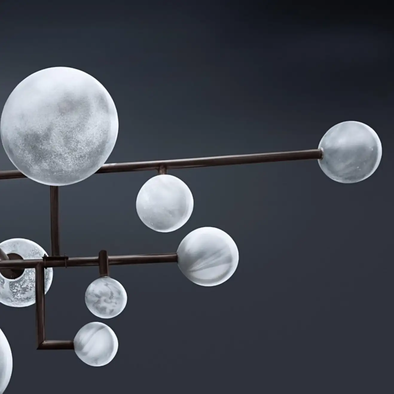 Balanced Planets Chandelier by Ludovic Clément d'armont - Galerie Philia