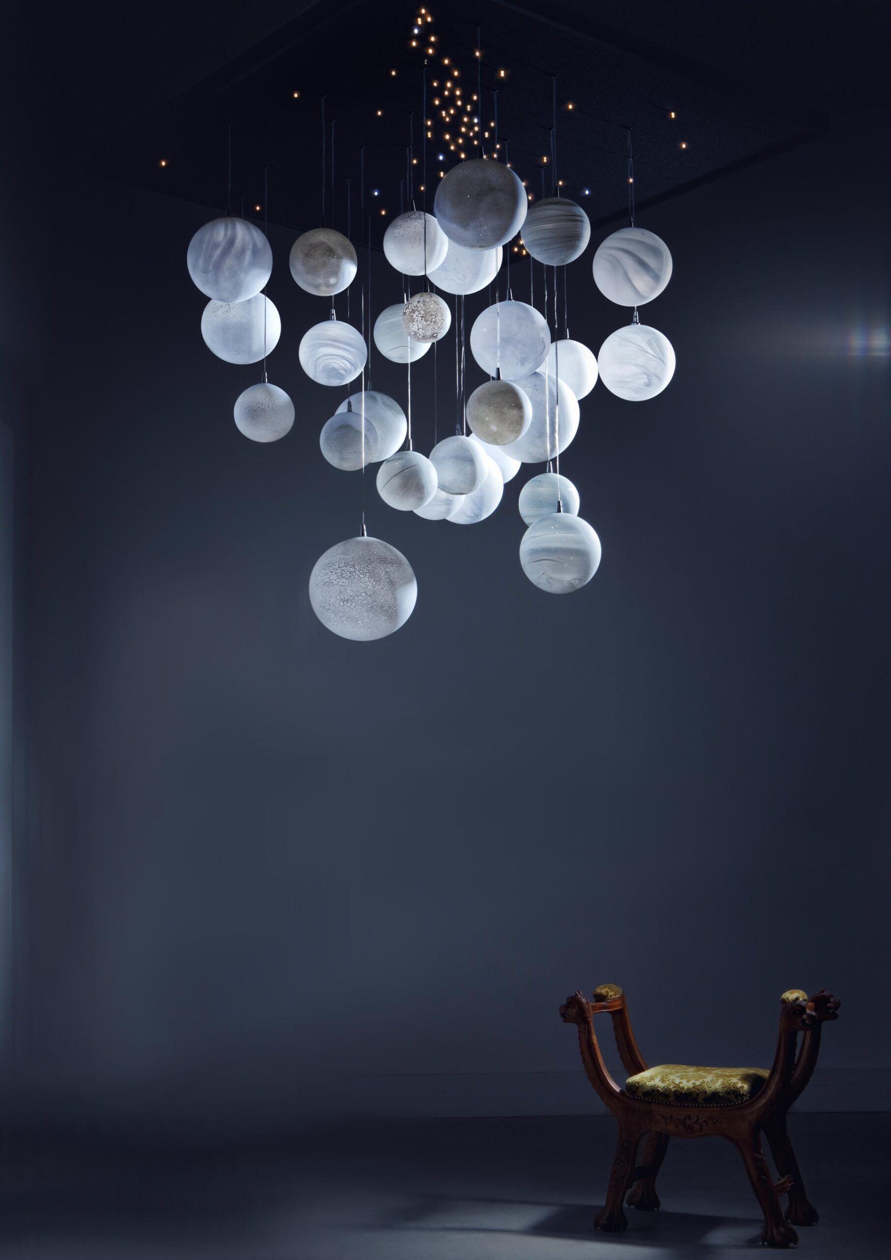 Balanced Planets Chandelier by Ludovic Clément d'armont 4