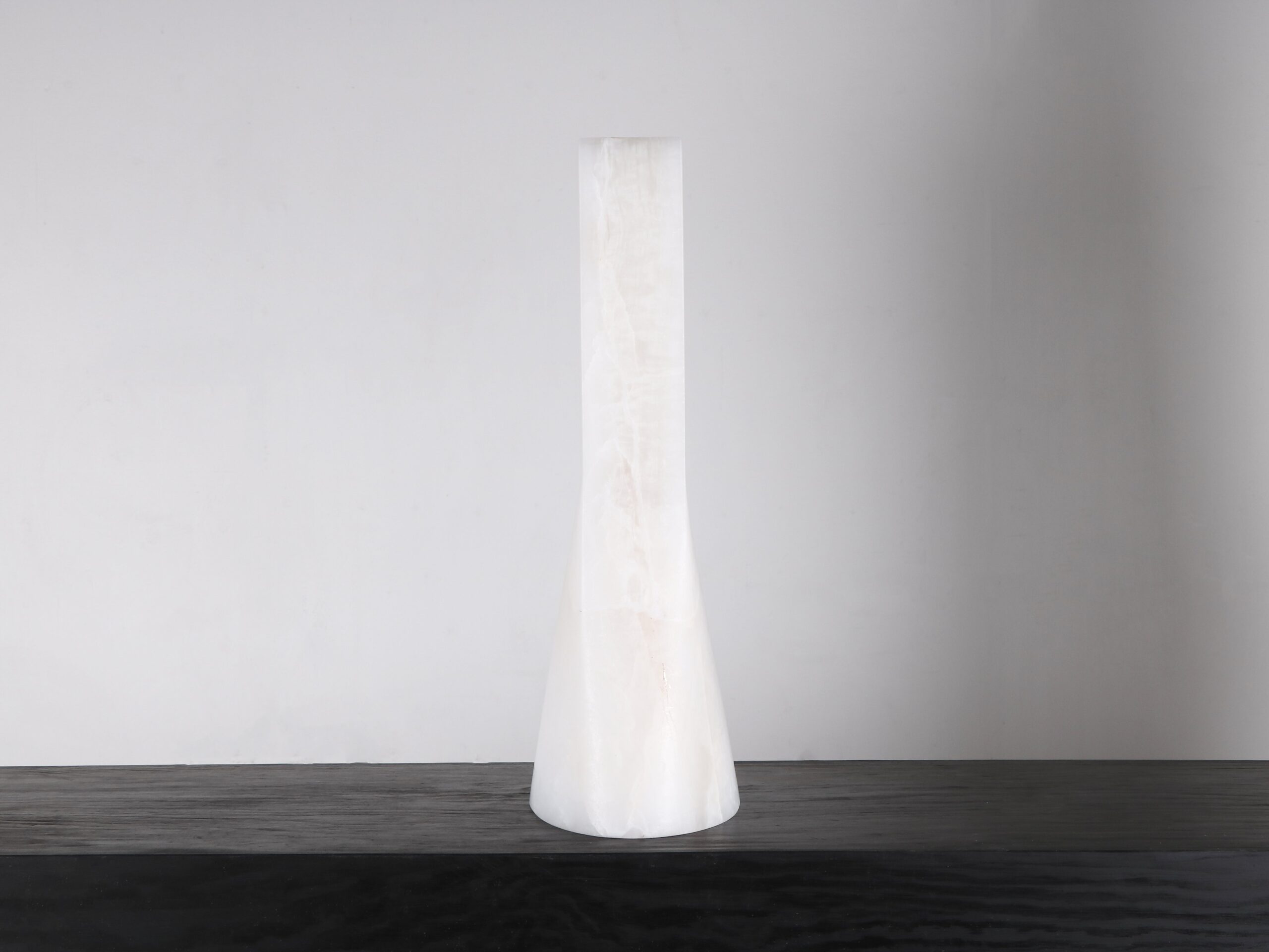 Limited Edition, Contemporary Oval Natural White Onyx Vase by Lucas Tyra Morten 3