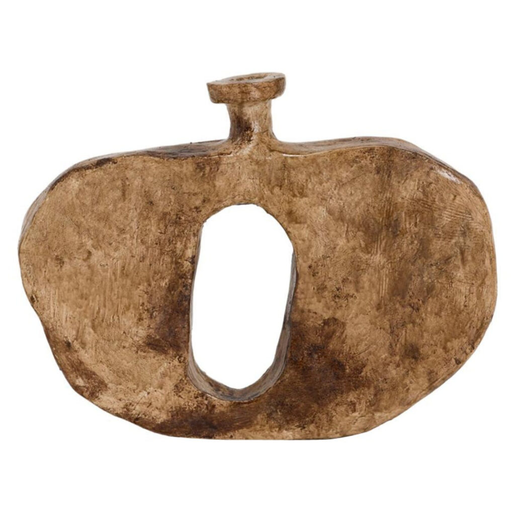 Organic Plain Mute Brown Ceramic Nzuri Vase by Willem Van Hooff 1