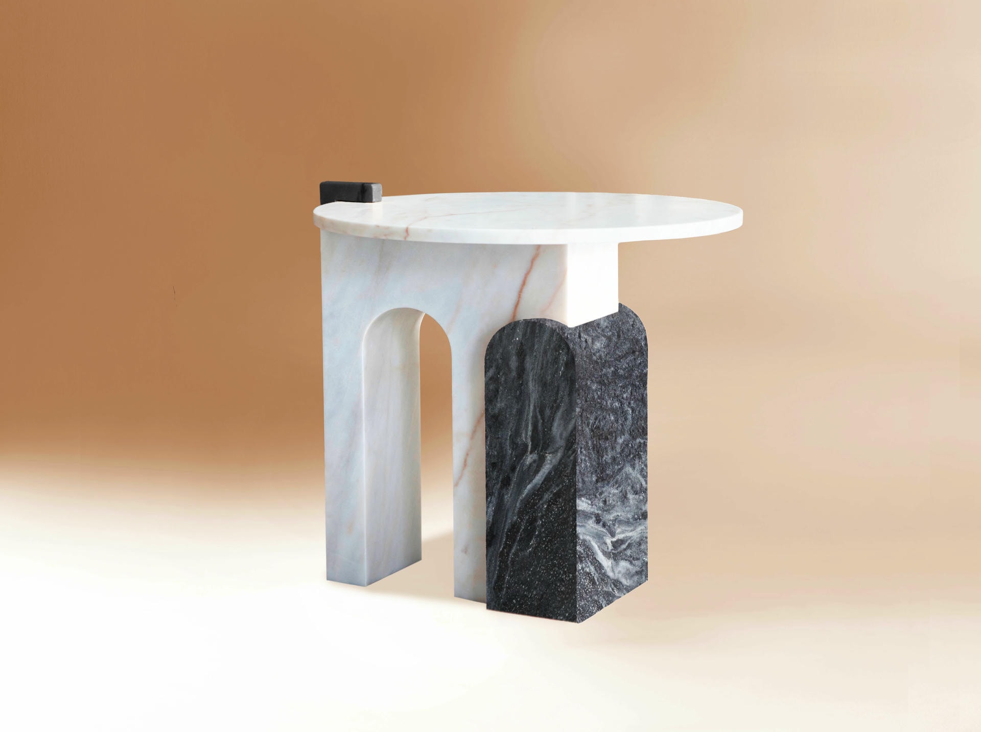Pink Marble Side Table by Dovain Studio 4