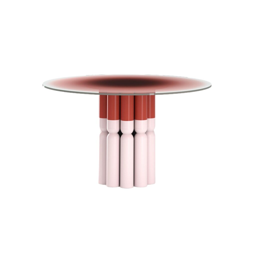 Red Happy Meal, Unique Dining Table by Studio Yolk 1