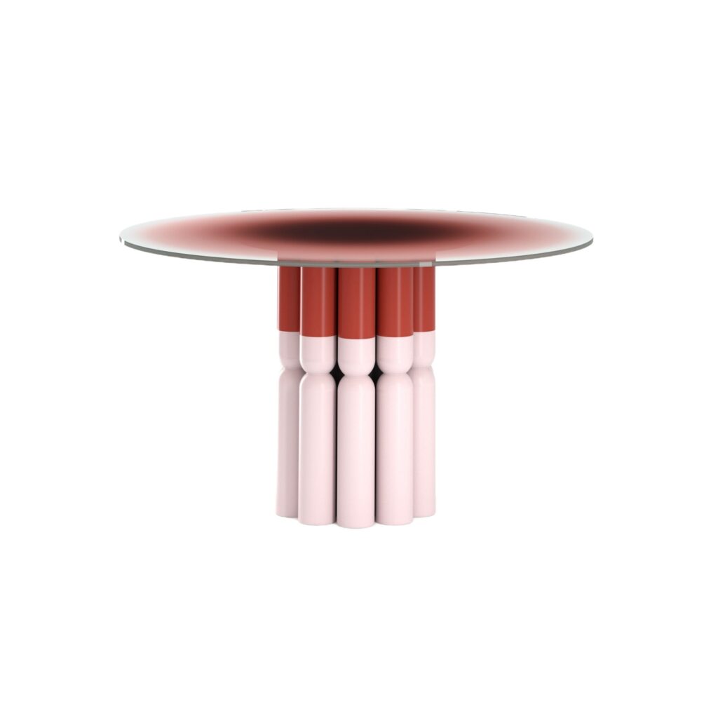 Red Happy Meal, Unique Dining Table by Studio Yolk 1