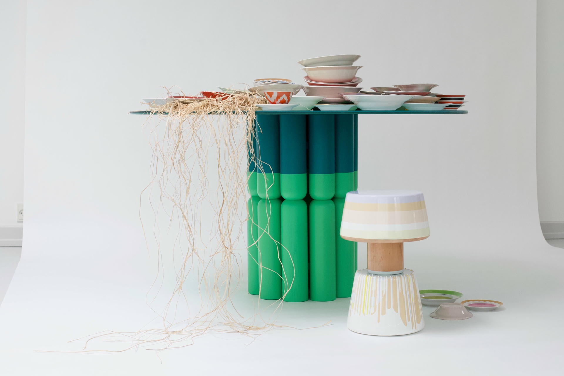 Red Happy Meal, Unique Dining Table by Studio Yolk 5