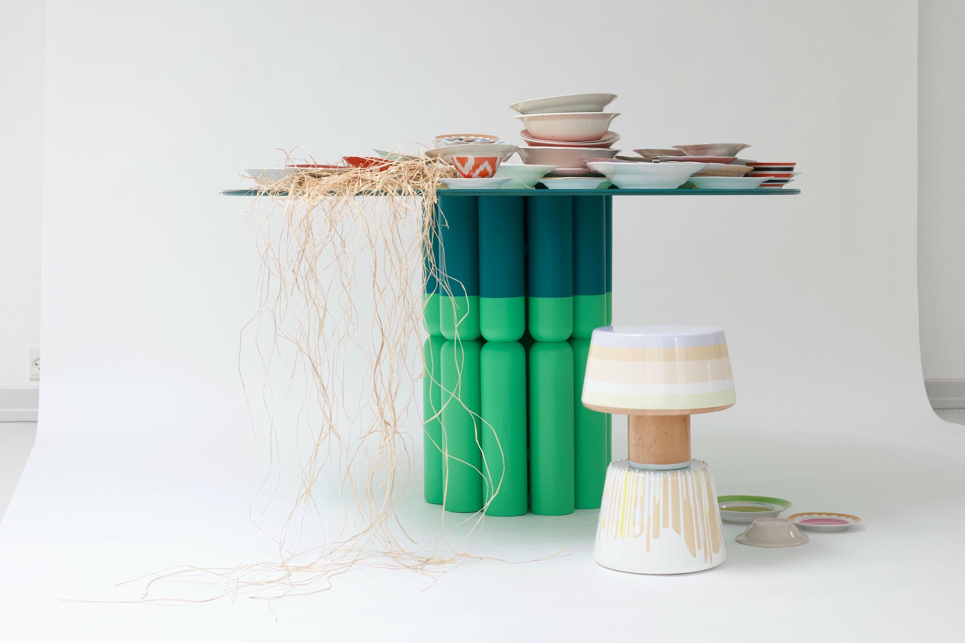 Red Happy Meal, Unique Dining Table by Studio Yolk 7