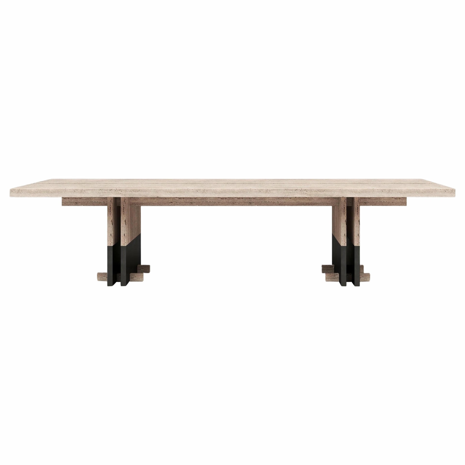 Rift Travertino Gririo Dining Table by Andy Kerstens 1