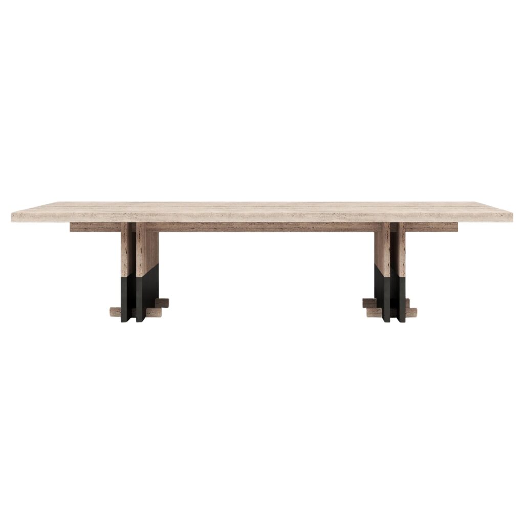 Rift Travertino Gririo Dining Table by Andy Kerstens 1
