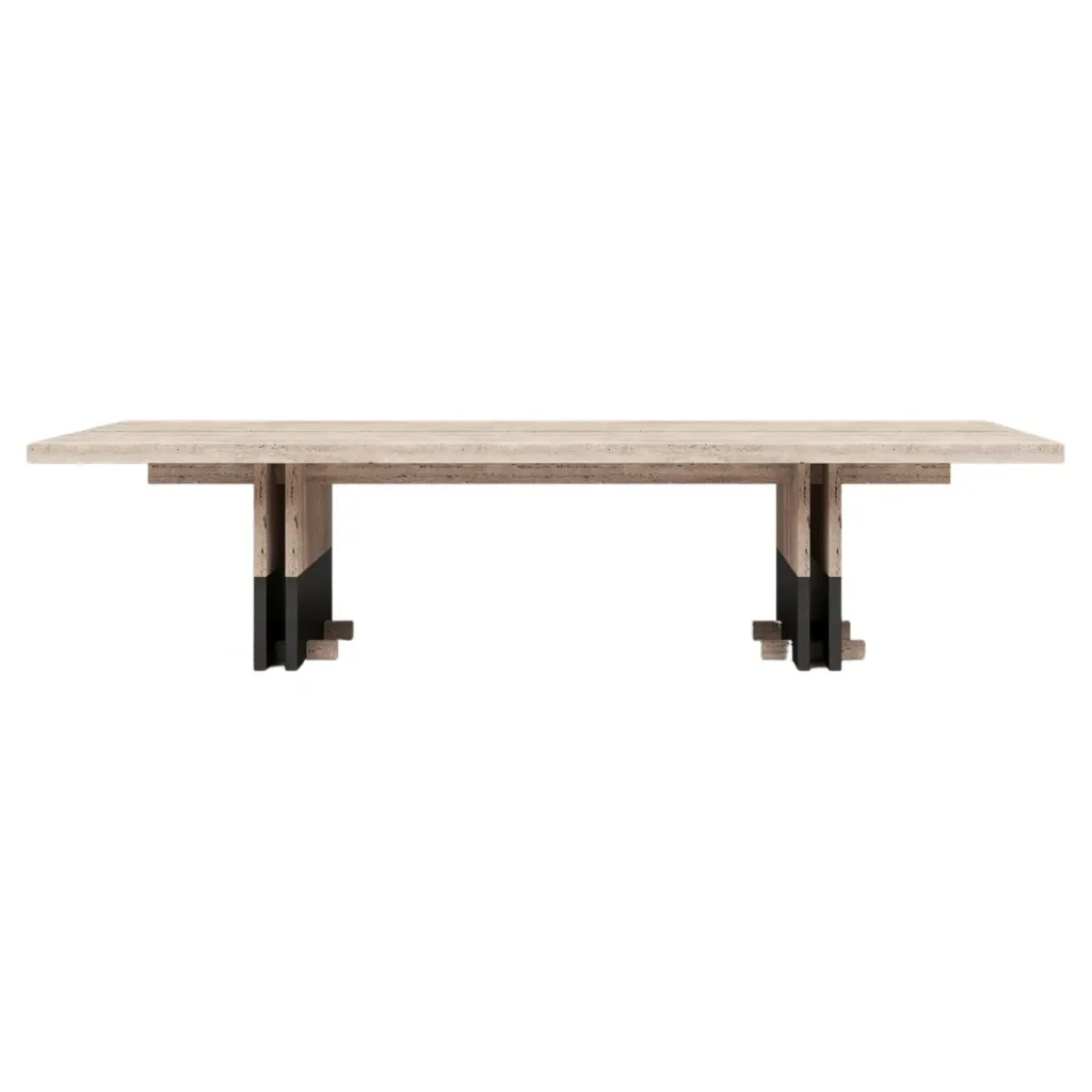 Rift Travertino Gririo Dining Table by Andy Kerstens 1