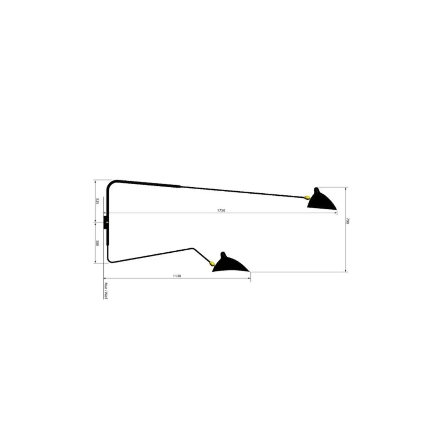 Serge mouille 2 arm sconce hotsell