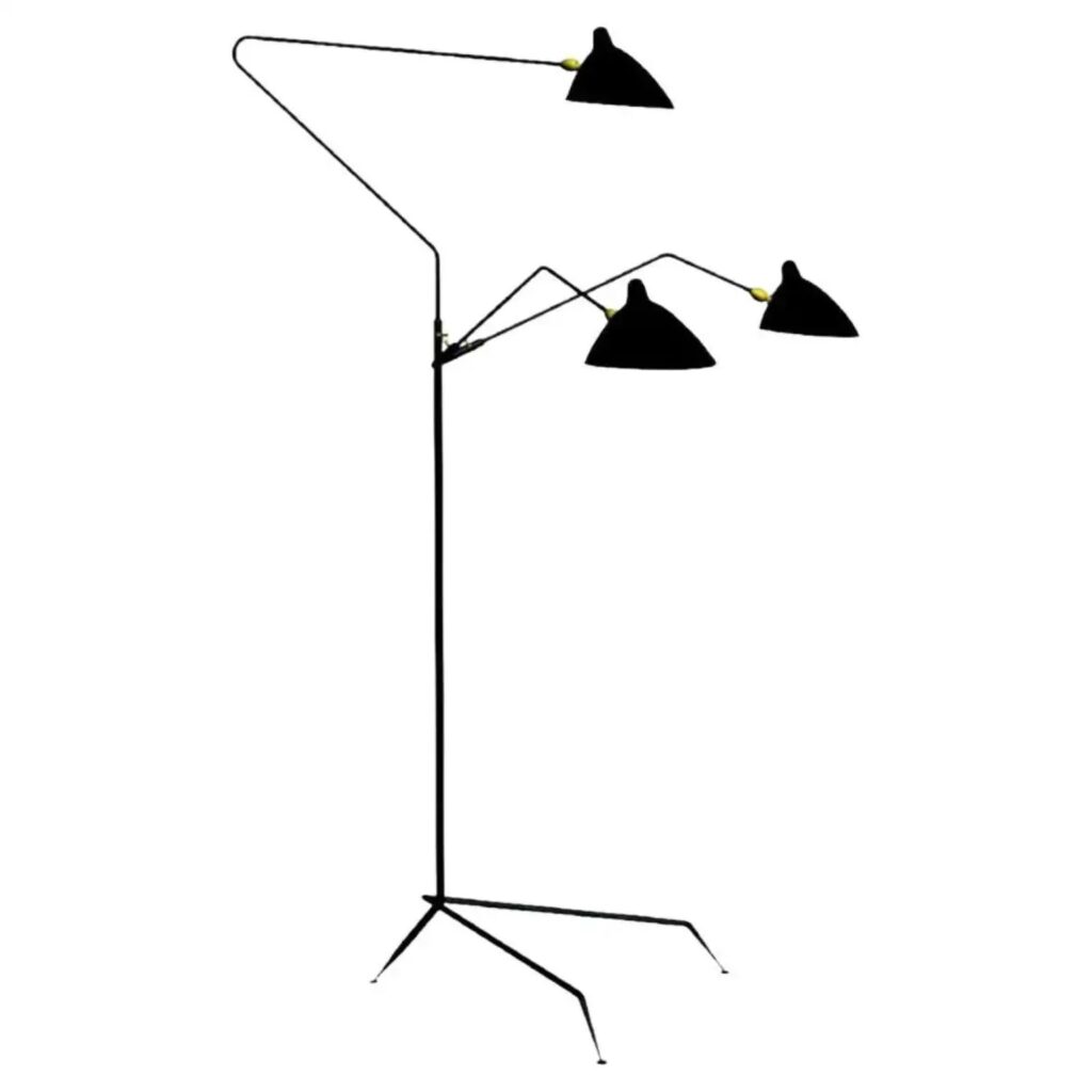 Standing Lamp 3 Rotating Arms by Serge Mouille 1