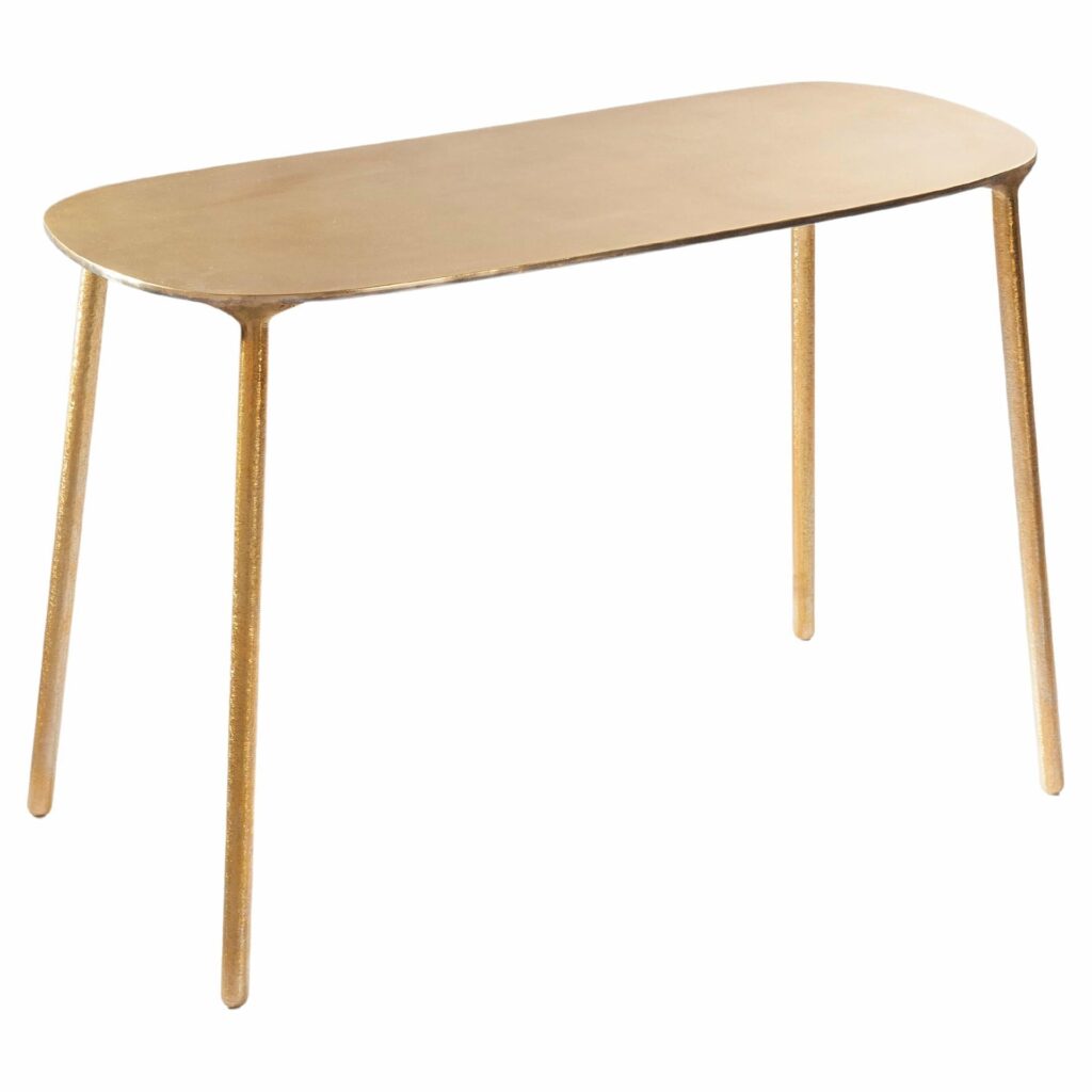 Brass and Steel Side Table by Lukasz Friedrich 1