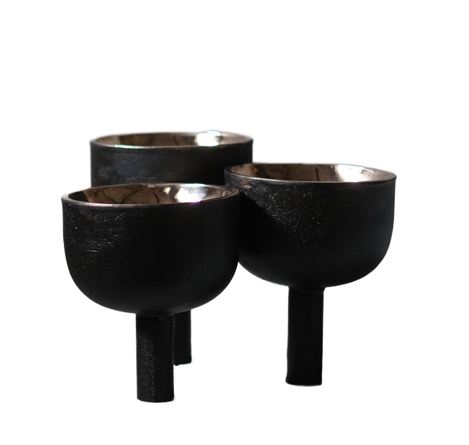 Contemporary Bronze Triple Tray with Polished Interior, Signed Arno Declercq 1