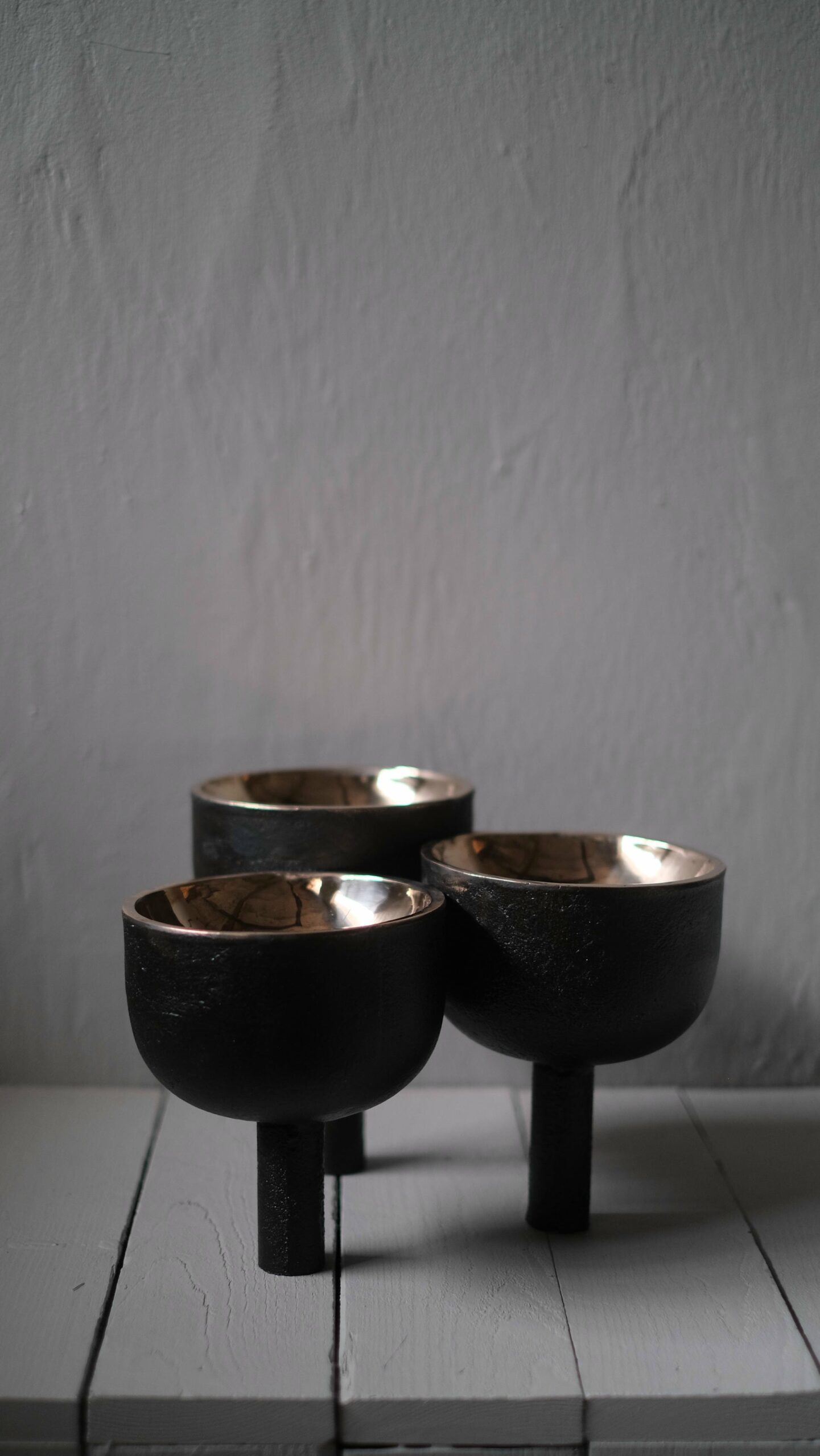 Contemporary Bronze Triple Tray with Polished Interior, Signed Arno Declercq 5