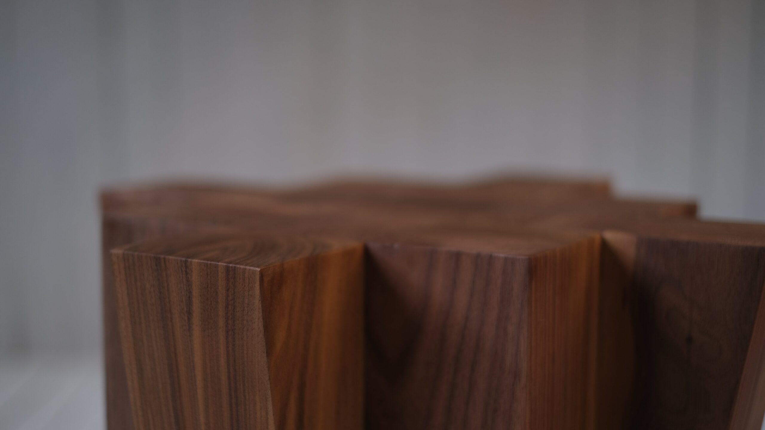 Contemporary Bunker Side Table in Natural Brown Walnut by Arno Declercq 4