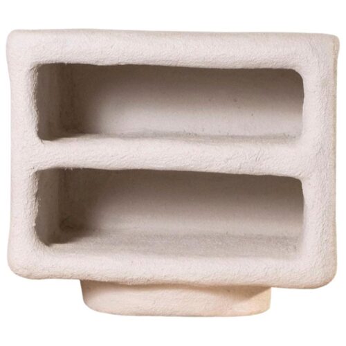 Goofy Charm Bedside Table in Sculptural White Concrete by Mary Lynn & Carlo 1
