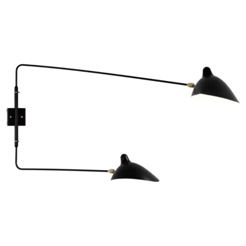 Sconce 2 Rotating Straight Arms by Serge Mouille 1