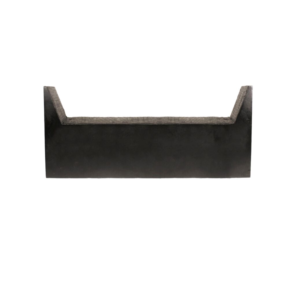 U shaped Form Rubber seat and Burned Steel Large Stool by Arno Declercq 1