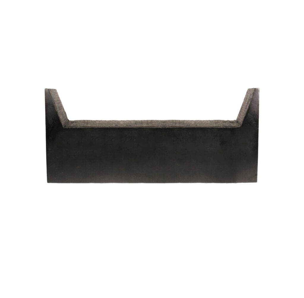 U shaped Form Rubber seat and Burned Steel Large Stool by Arno Declercq 1
